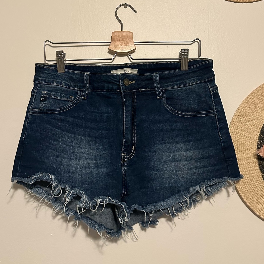 KanCan Dark Blue Jean Shorts